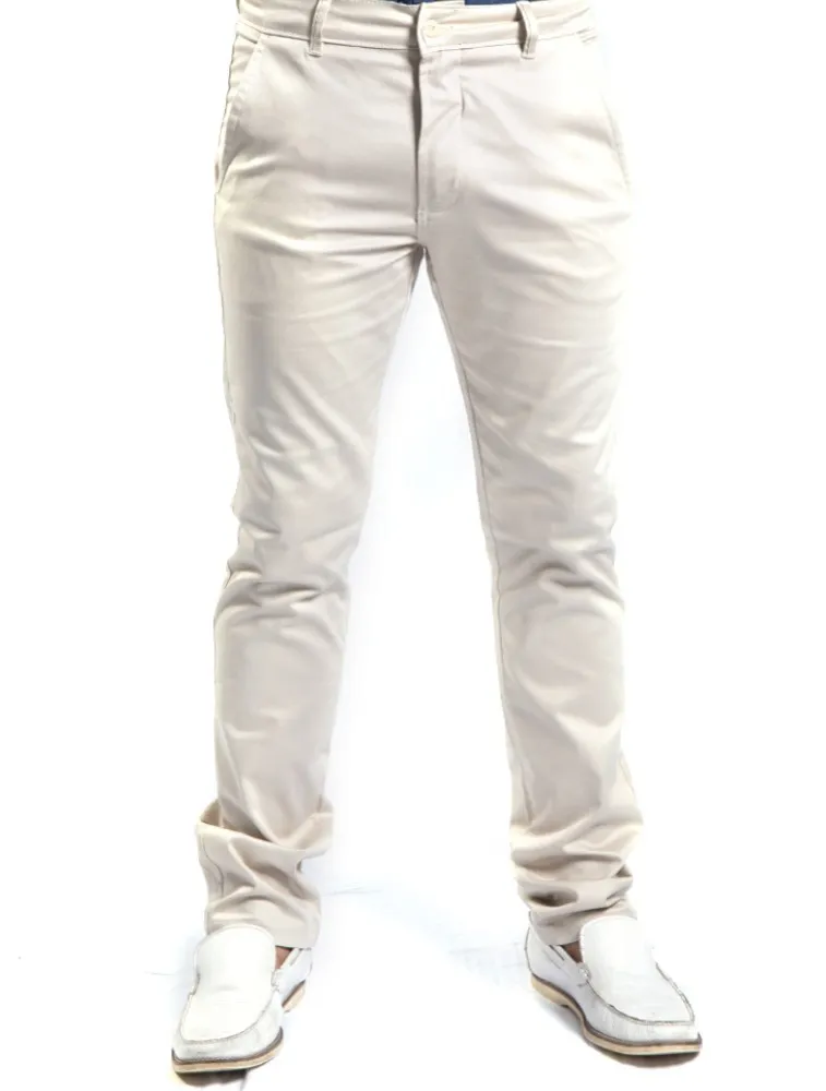 CALÇA SARJA CHINO AREIA