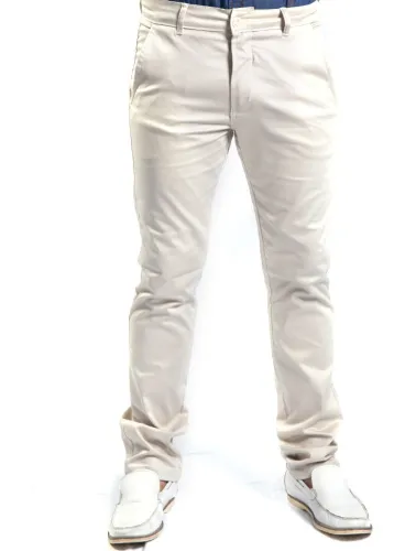 CALÇA SARJA CHINO AREIA