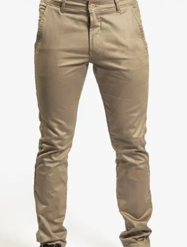 CALÇA SARJA CHINO BEGE