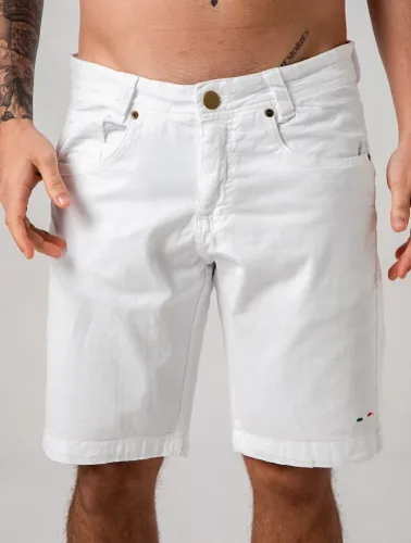 BERMUDA SARJA FIVE POCKET BRANCO