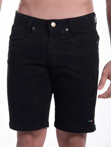 BERMUDA SARJA FIVE POCKET PRETA