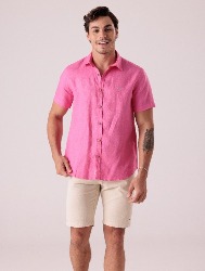 CAMISA MC PURO LINHO  PINK