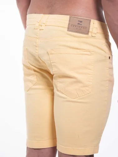 BERMUDA SARJA FIVE POCKET AMARELO