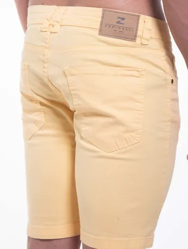 BERMUDA SARJA FIVE POCKET AMARELO