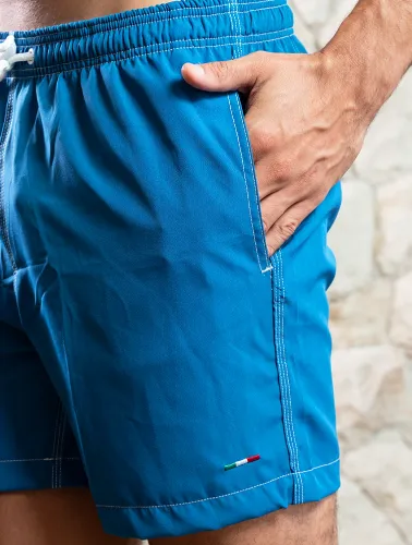SHORT NAUTICO LISO - AZUL BIC