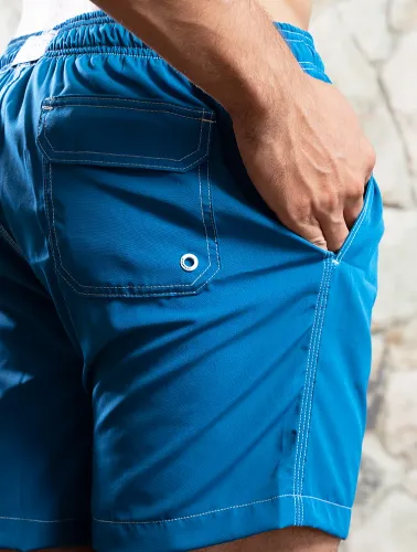SHORT NAUTICO LISO - AZUL BIC