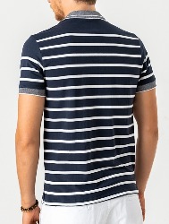 POLO COMFORT LISTRADA AZUL C LISTRA BRANCA