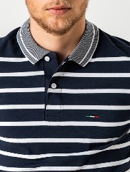 POLO COMFORT LISTRADA AZUL C LISTRA BRANCA