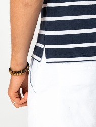 POLO COMFORT LISTRADA AZUL C LISTRA BRANCA