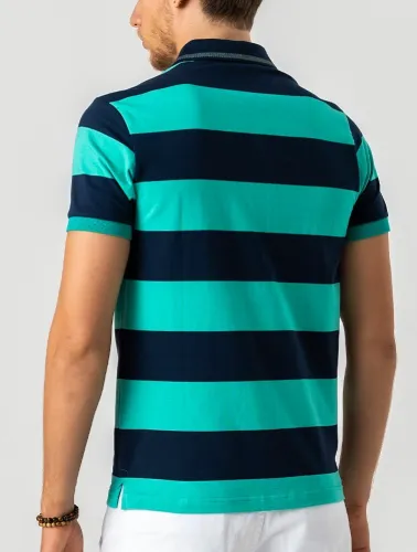 POLO COMFORT LISTRADA VERDE