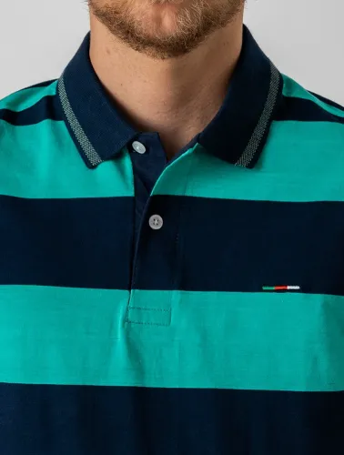POLO COMFORT LISTRADA VERDE