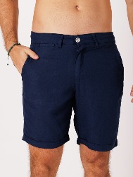BERMUDA LINHO BLEND - AZUL MARINHO