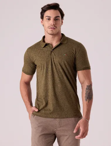 POLO DIFERENCIADA - MESCLA VERDE