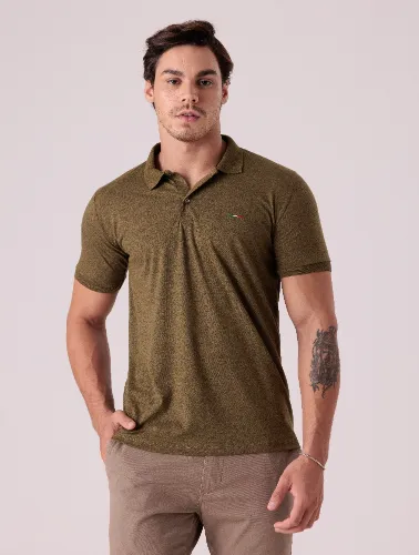 POLO DIFERENCIADA - MESCLA VERDE