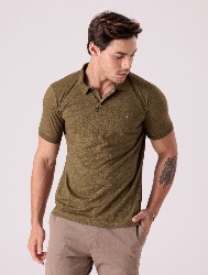 POLO DIFERENCIADA - MESCLA VERDE