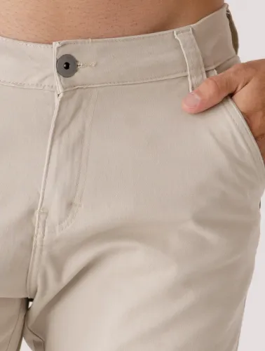CALÇA SARJA C ELASTANO AREIA