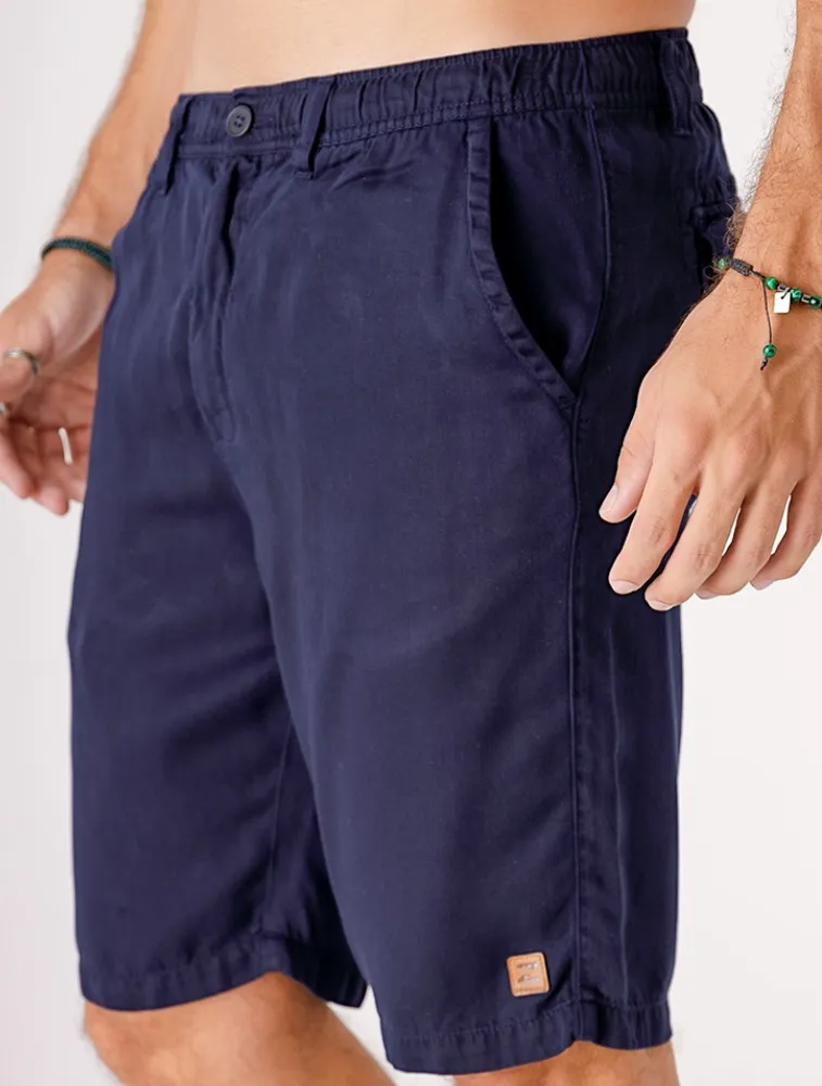 BERMUDA RELAX TENCEL  AZUL MARINHO