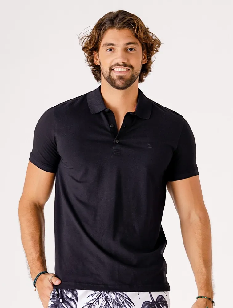 POLO PIMA PERUANA LISA PRETA