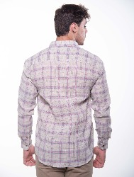 CAMISA ML XADREZ MARROM E CINZA