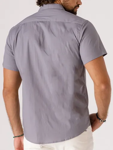 CAMISA MC TRIC FIO 50 ELAST CINZA