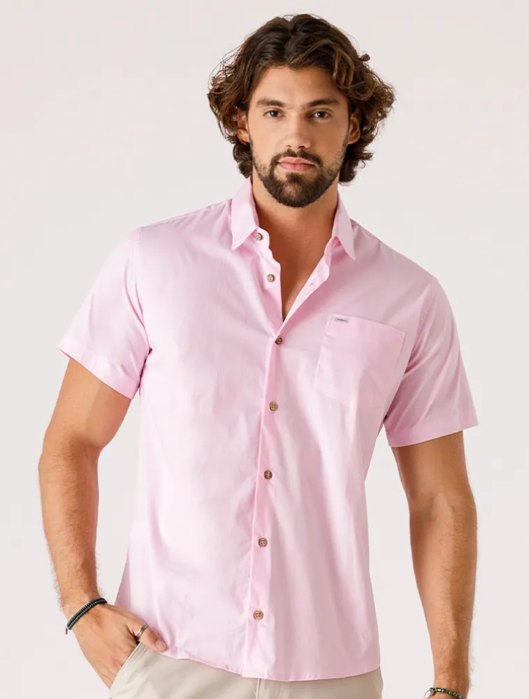 CAMISA MC TRIC FIO 50 ELAST ROSA BEBÊ