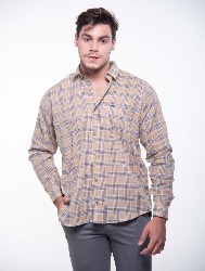 CAMISA ML XADREZ 2023 CAQUI COM MARINHO