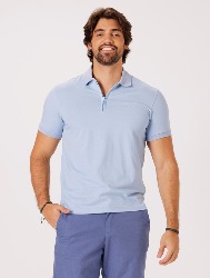 POLO PIMA PREMIUM AZUL CLARO AC
