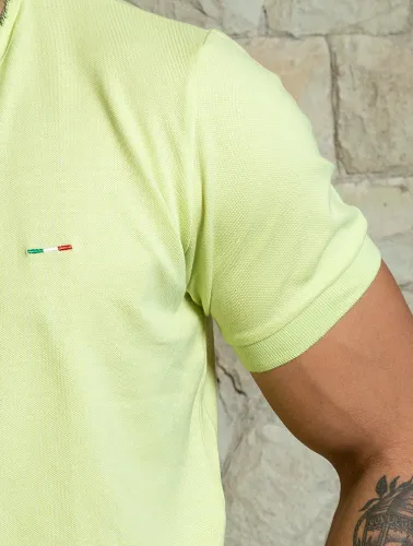 POLO ITALIA PIQUET C ELASTANO - VERDE CLARO
