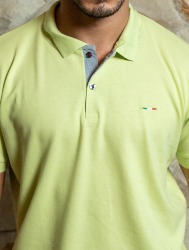 POLO ITALIA PIQUET C ELASTANO - VERDE CLARO