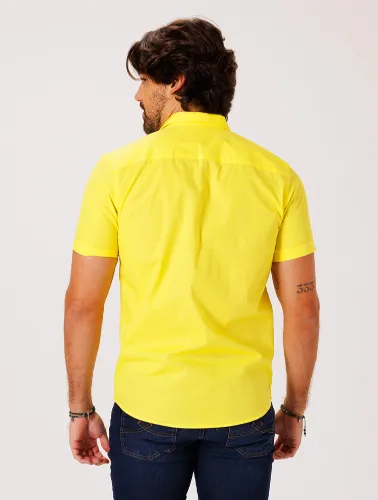 CAMISA MC TRICOLINE LISA FIO 50 - AMARELO OURO