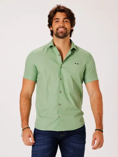 CAMISA MC TRICOLINE LISA FIO 50 - VERDE RELVA