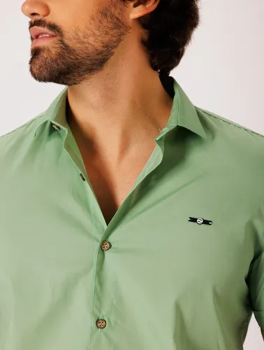 CAMISA MC TRICOLINE LISA FIO 50 - VERDE RELVA