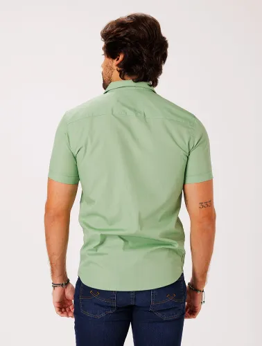 CAMISA MC TRICOLINE LISA FIO 50 - VERDE RELVA