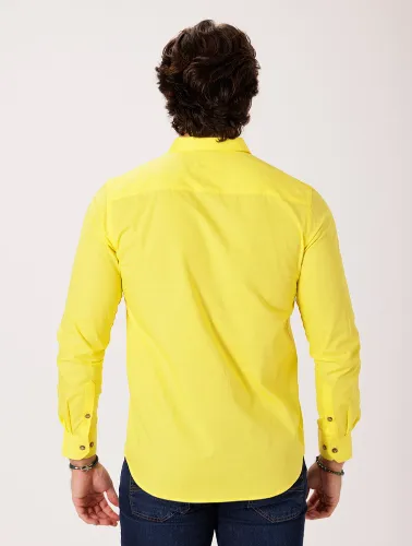 CAMISA ML TRICOLINE LISA - AMARELO OURO