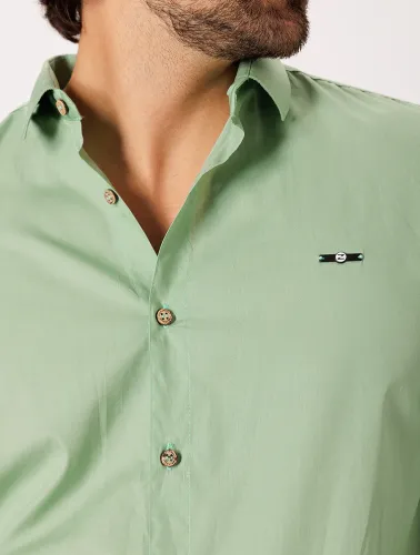 CAMISA ML TRICOLINE LISA - VERDE RELVA