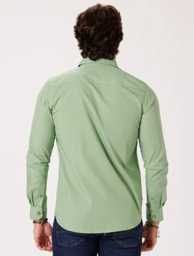 CAMISA ML TRICOLINE LISA - VERDE RELVA
