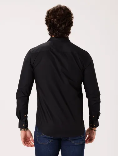 CAMISA ML TRICOLINE LISA - PRETA