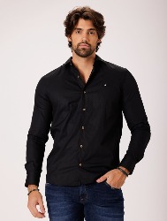 CAMISA ML TRICOLINE LISA - PRETA