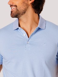 POLO PIMA PERUANA LISA AZUL CLARO