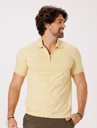 POLO PIMA PREMIUM AMARELO CLARO