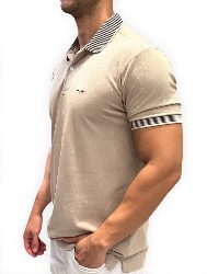 POLO PIQUET PELETIZADA TINTURADA - BEGE