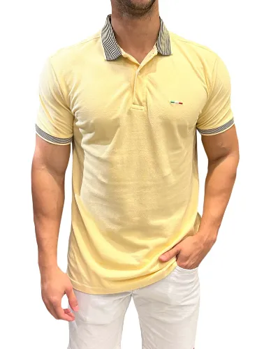 POLO PIQUET PELETIZADA TINTURADA - AMARELO