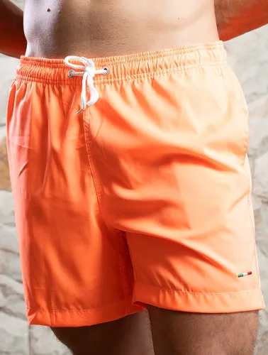 SHORT NAUTICO LISO - LARANJA