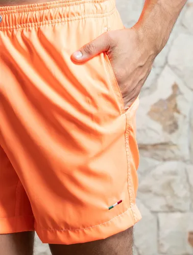 SHORT NAUTICO LISO - LARANJA