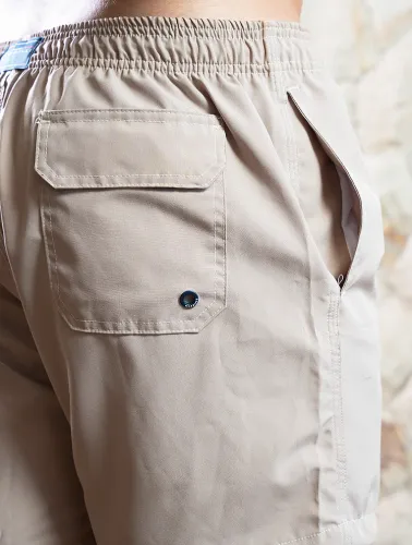 SHORT NAUTICO LISO - CINZA CLARO