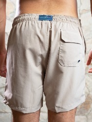 SHORT NAUTICO LISO - CINZA CLARO